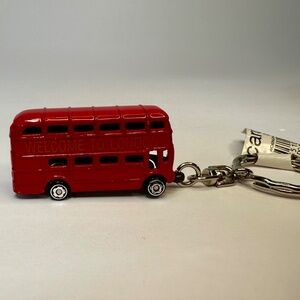 London Double Decker Bus Keychain Welcome To London Red New With Tag